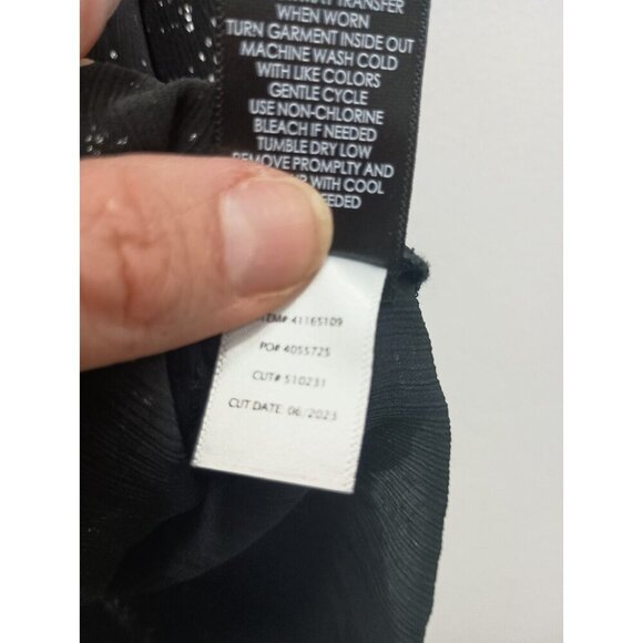 Torrid Womens Black Star Print Tissue Weight Top Size 12 Chiffon Puff Sleeve NEW - Picture 7 of 11